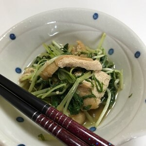 簡単！油抜き不要！水菜と油揚げのおひたし